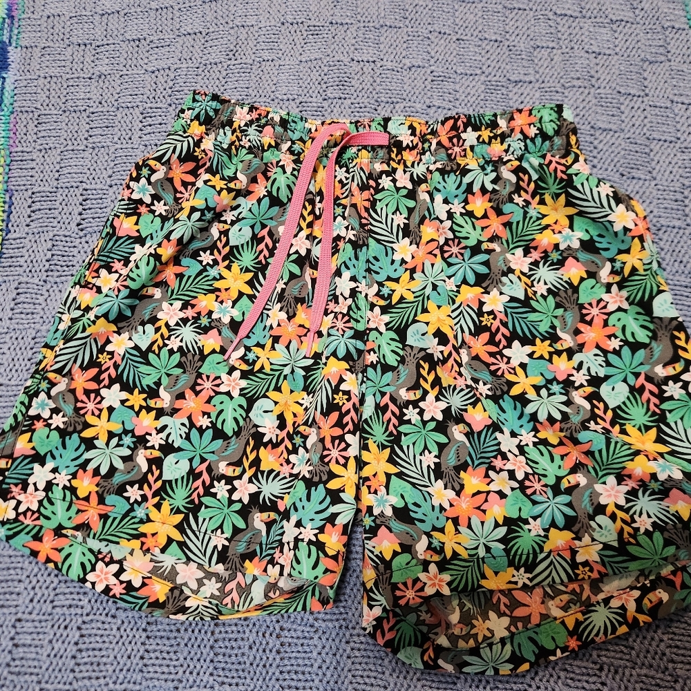 Floral Chubbiesl Patterned Shorts with Drawstring - Picture 3 of 3